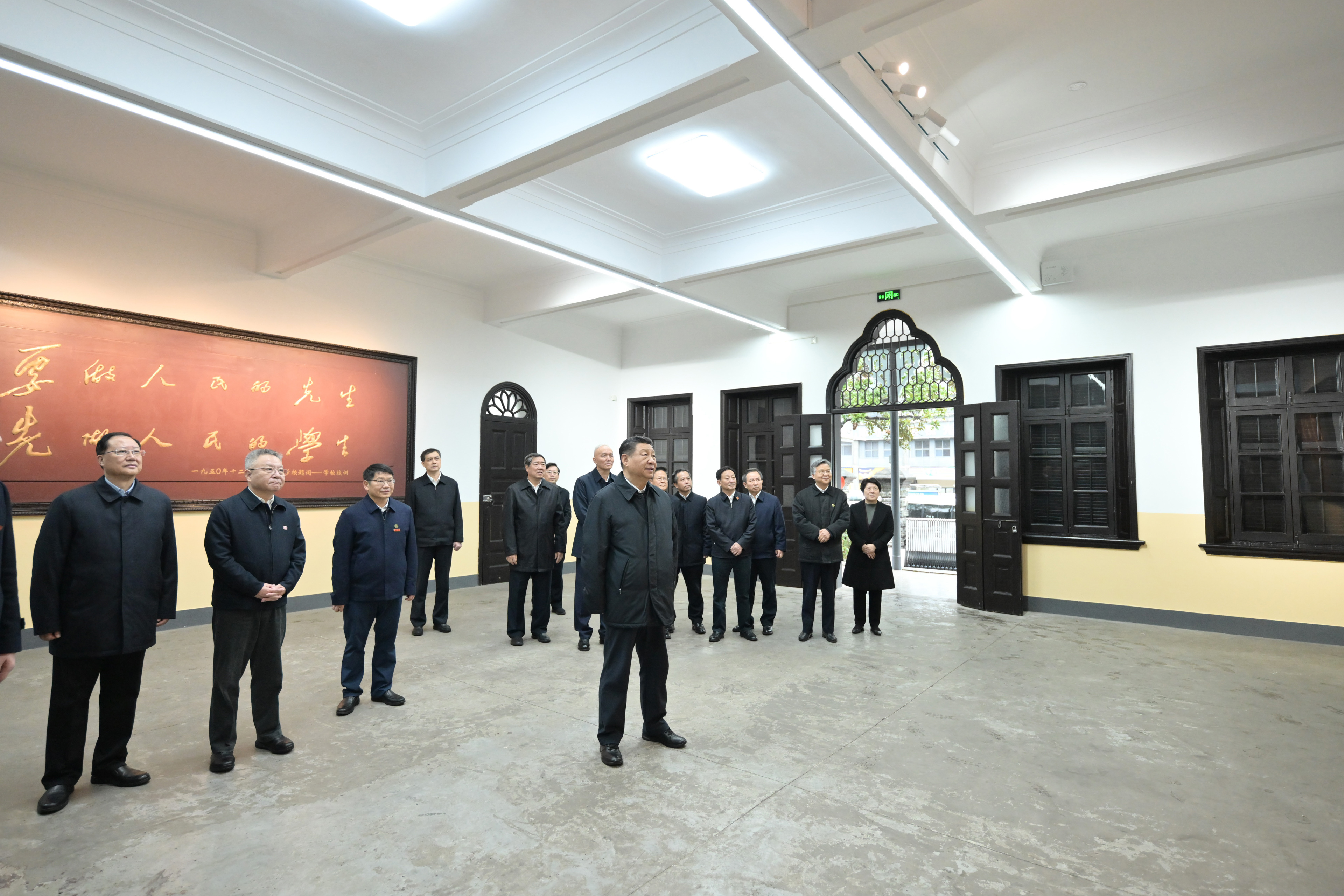 3月18日,習近平總書記在湖南第一師范學院(城南書院校區)考察。