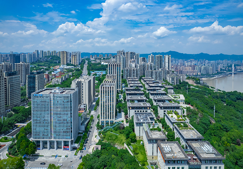 2023年8月4日，重慶，區(qū)塊鏈數(shù)字經(jīng)濟(jì)產(chǎn)業(yè)園。